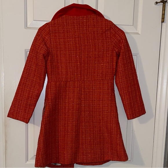 Vintage Orange Kids Disney Minnie Mouse tweed Peacoat. Size 7/8 - Picture 11 of 11